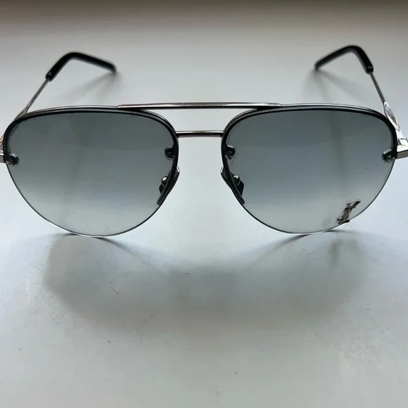 Saint Laurent Monogram Classic Pilot Sunglasses - Picture 3 of 6